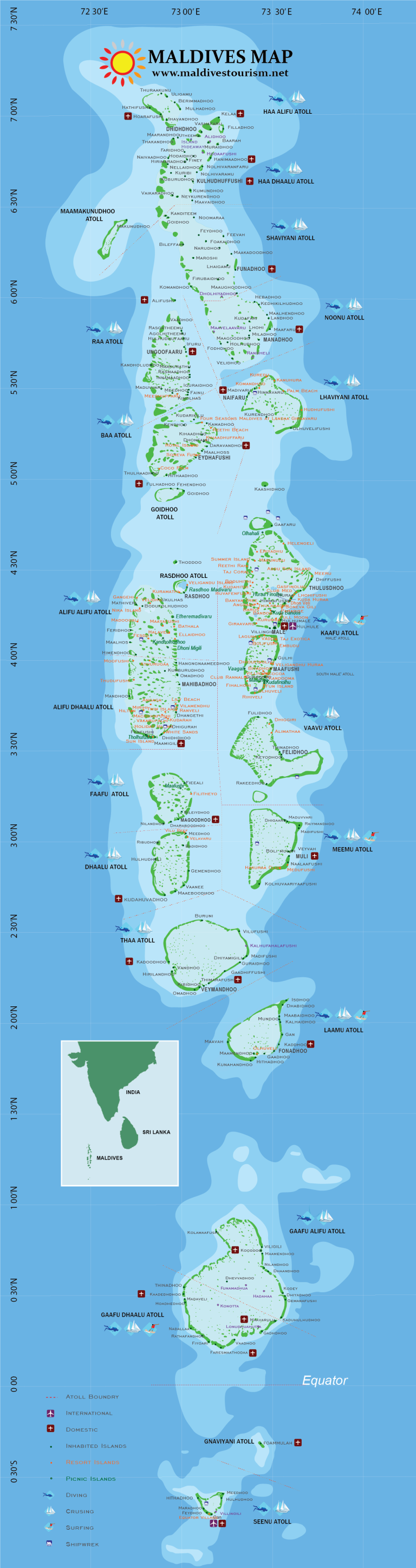 Maldives Map - Maldives Tourism